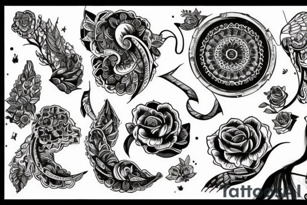 Татуировка с лицами людей tattoo idea