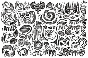 Mini friendship tattoos of basic arches tattoo idea