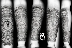 a clock in the forearm tattoo idea