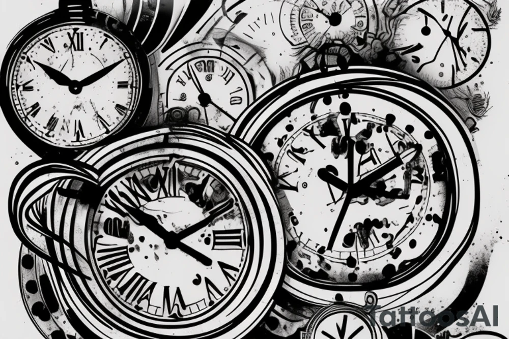 a clock in the forearm tattoo idea