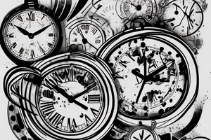 a clock in the forearm tattoo idea