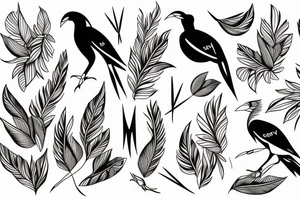 Mynah birds tattoo idea