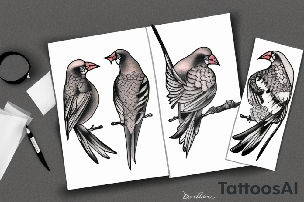 Mynah birds tattoo idea