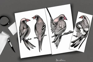 Mynah birds tattoo idea