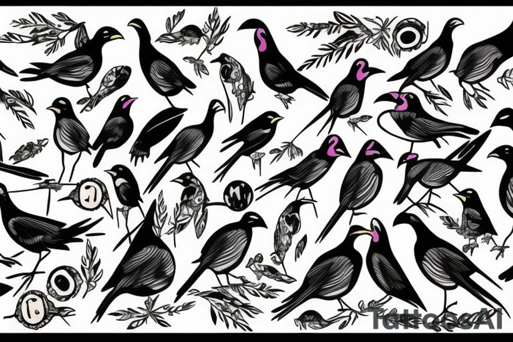 Mynah birds tattoo idea