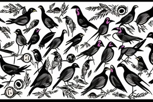 Mynah birds tattoo idea