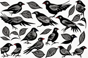 Mynah bird tattoo idea