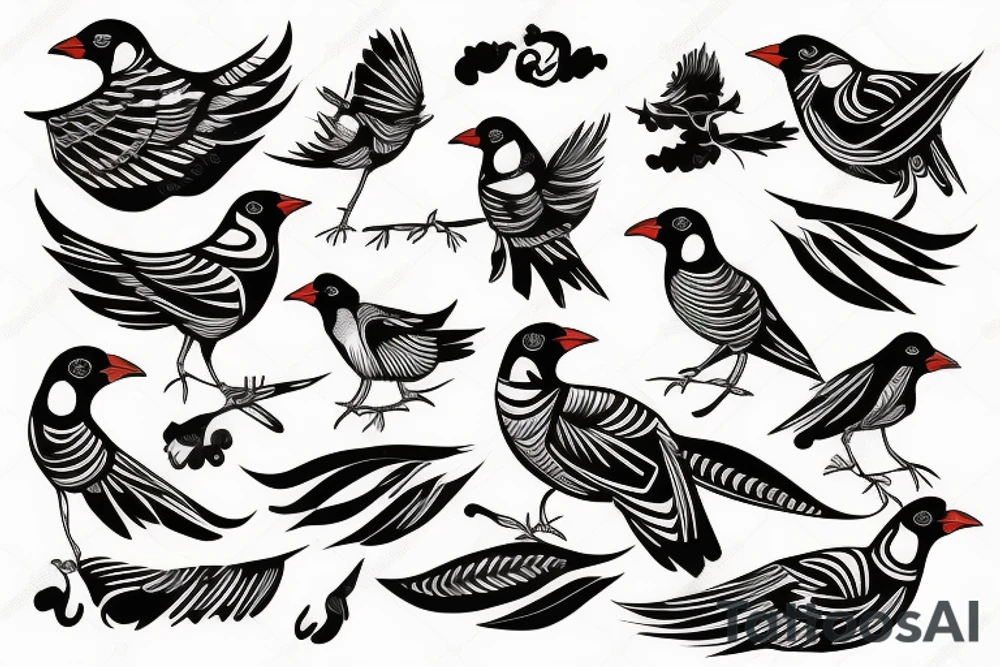 Mynah bird tattoo idea
