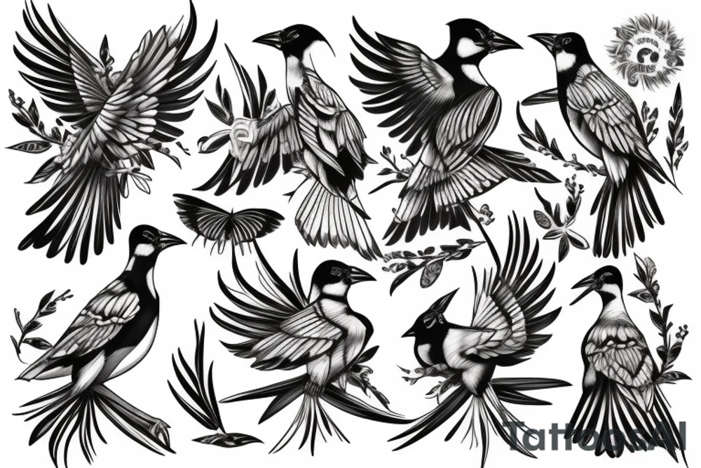 Mynah bird tattoo idea