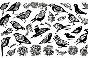 Birds representing children tattoo idea