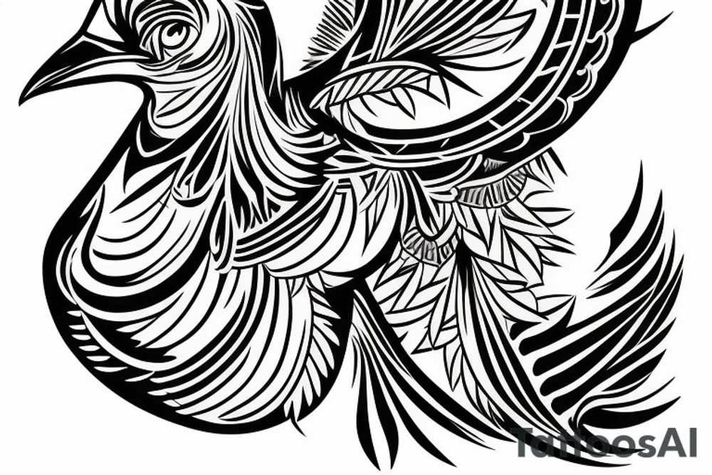mynah bird on chest tattoo idea