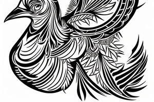 mynah bird on chest tattoo idea