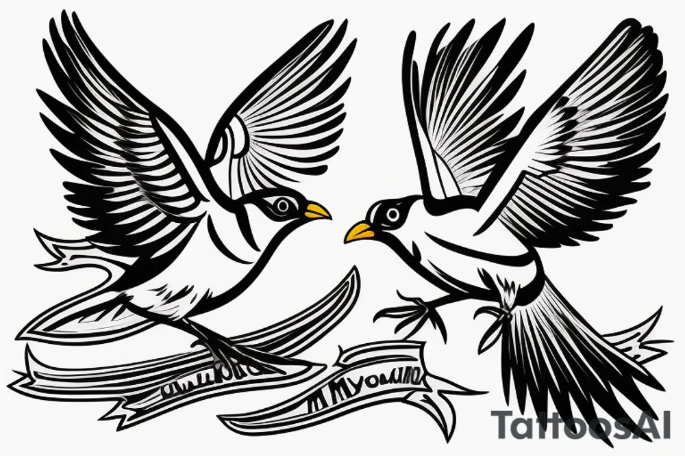 mynah bird on chest tattoo idea