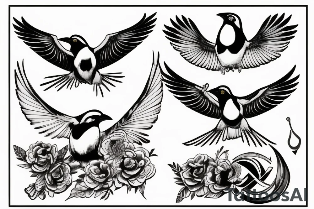 mynah bird on chest tattoo idea