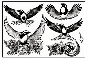 mynah bird on chest tattoo idea
