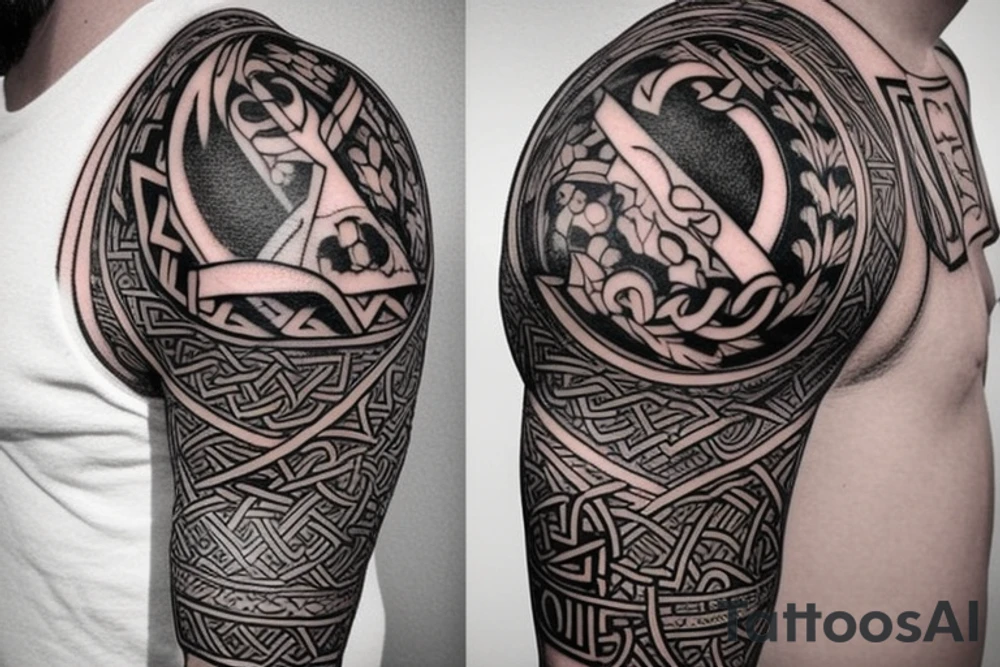 Irish design on shoulder tattoo idea