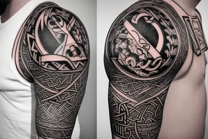 Irish design on shoulder tattoo idea