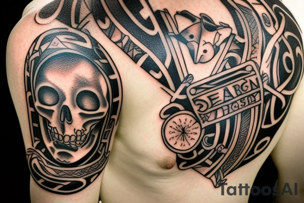 Irish design on shoulder tattoo idea