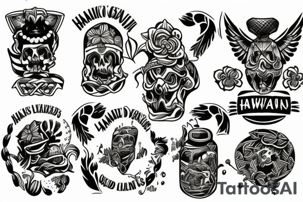 Hawaiian and Irish shoulder tattoo idea