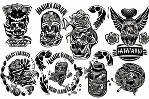 Hawaiian and Irish shoulder tattoo idea