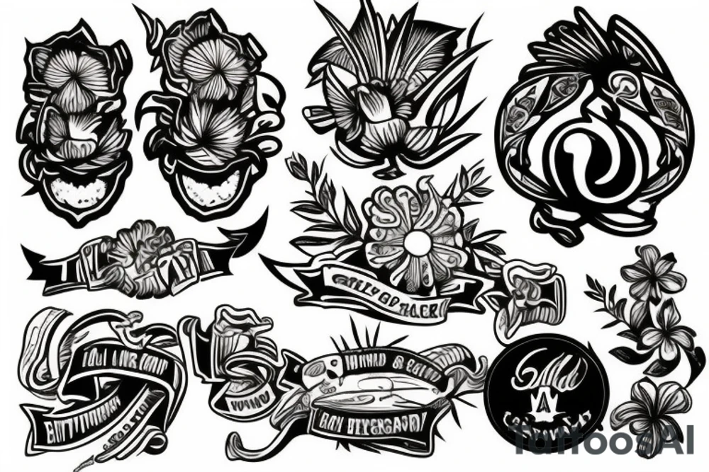 Hawaiian and Irish shoulder tattoo idea