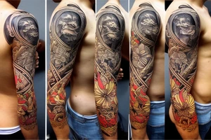 Hawaiian and Irish shoulder tattoo idea