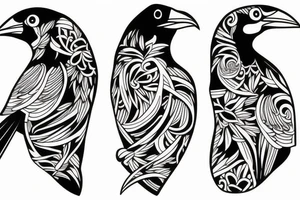 Two Mynah birds on each side of chest tattoo idea