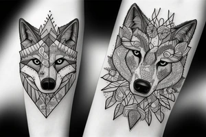 wolf in the forest tattoo idea