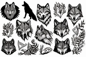 wolf in the forest tattoo idea