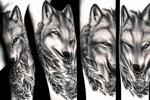 wolf in the forest tattoo idea