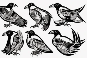 Two Mynah birds on each side of chest tattoo idea