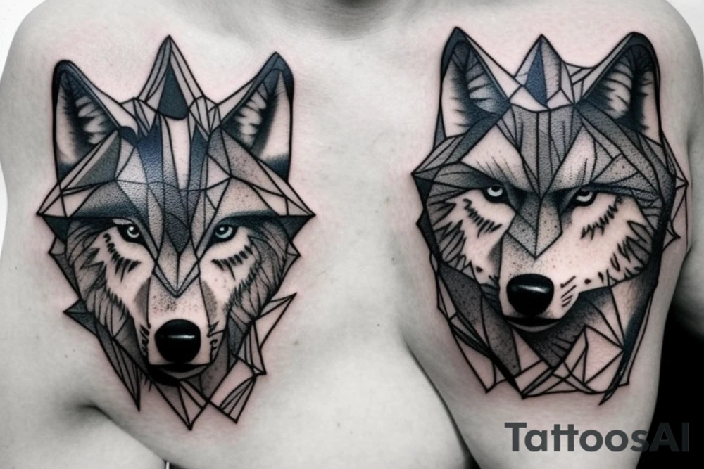 wolf in the forest on my shoulder tattoo idea