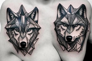 wolf in the forest on my shoulder tattoo idea