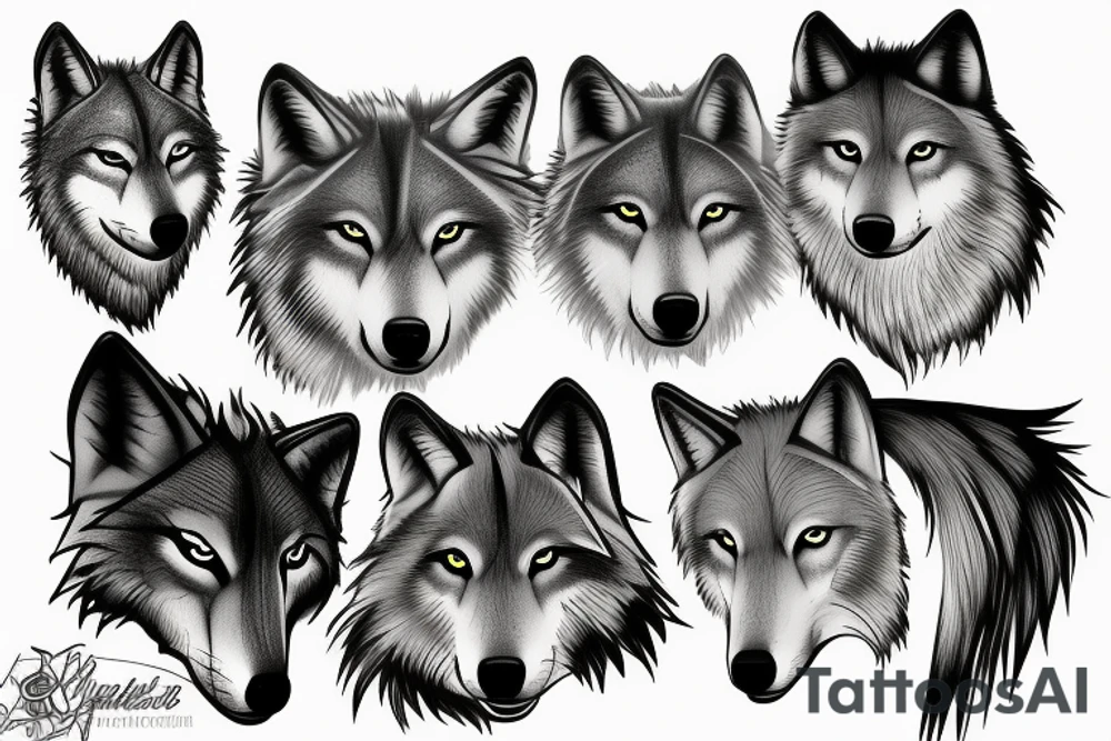 wolf tattoo idea