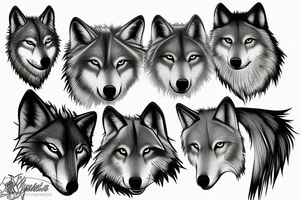 wolf tattoo idea