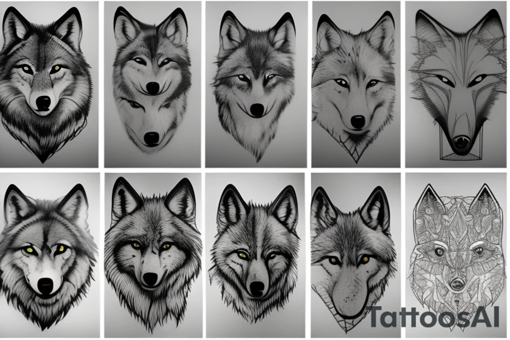 wolf tattoo idea
