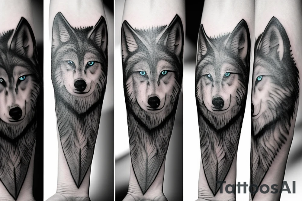wolf tattoo idea
