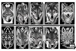 wolf hunting in the forest tattoo idea