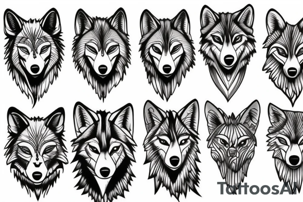 wolf pack tattoo idea