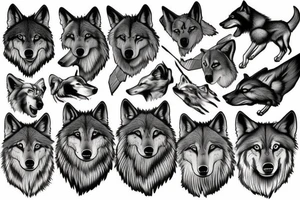 wolf pack tattoo idea