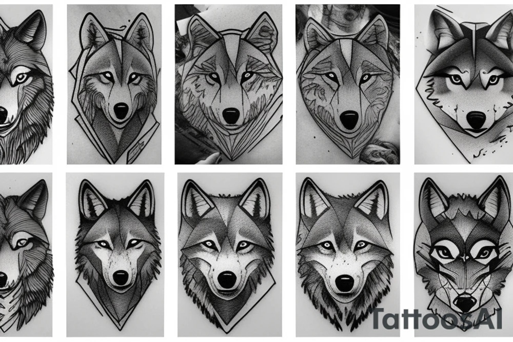 wolf pack in the forest tattoo idea