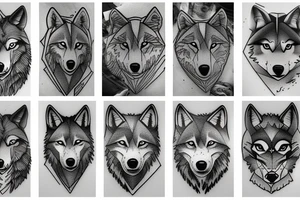 wolf pack in the forest tattoo idea