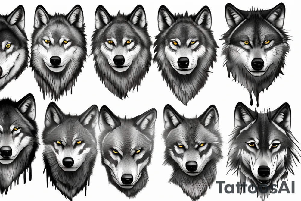 pack of wolves tattoo idea