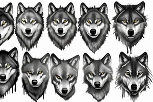 pack of wolves tattoo idea