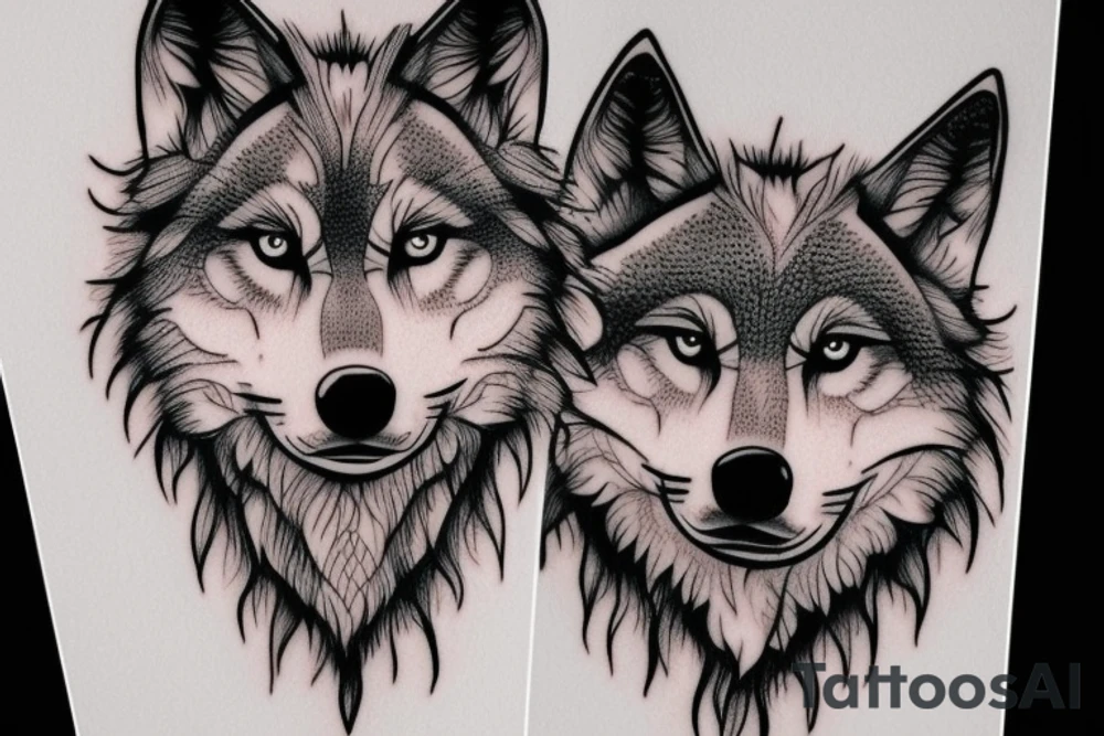 wolf tattoo idea