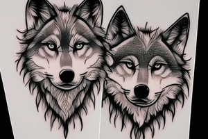 wolf tattoo idea