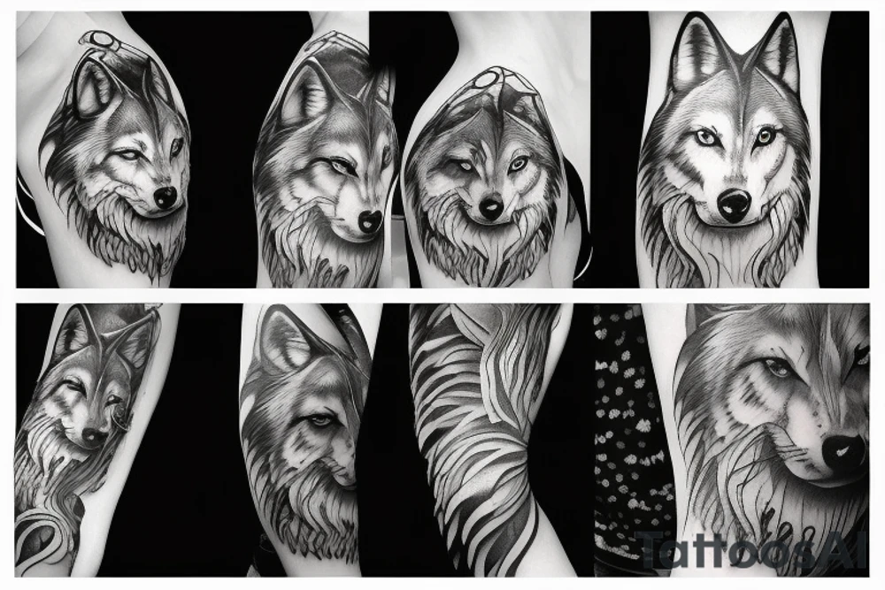 wolf tattoo idea