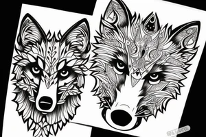 wolf tattoo idea