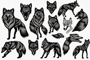 wolf tattoo idea