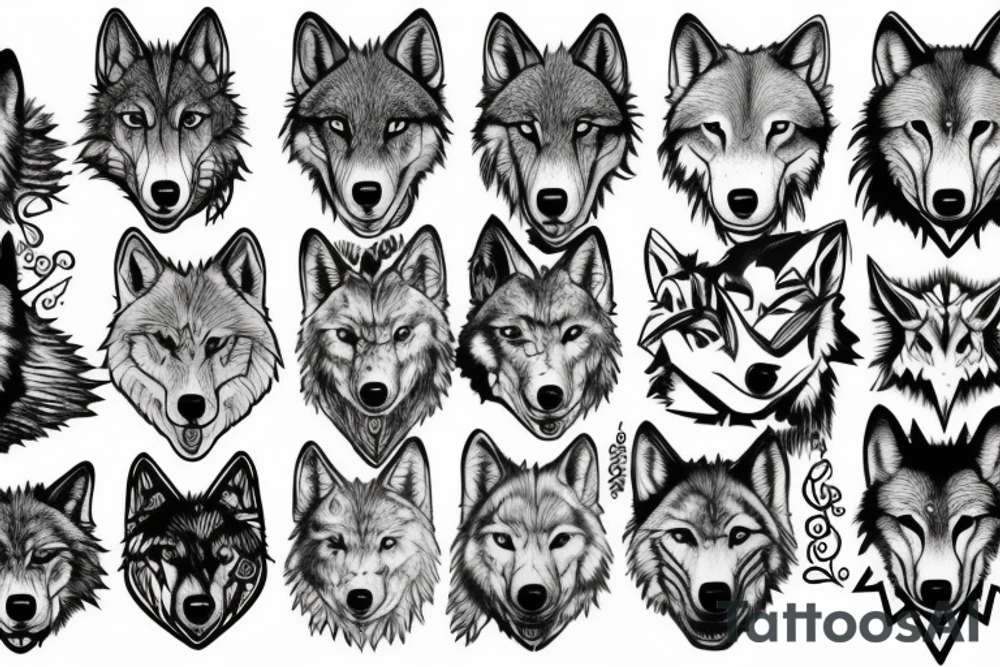wolf, not just a wolf head tattoo idea